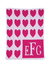 Blanket--Lots of Hearts with Monogram