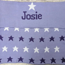 Stars Repeat Name Cotton Knit Double Blanket