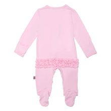 Onsie- Magnetic closure. Pink Footie with Ruffle