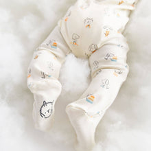 Onsie- Magnetic closure. Puppy Play modal magnetic footie with ruffles