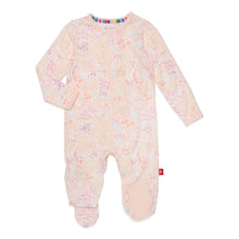 Onsie- Magnetic closure. Footie Coral Floral