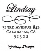 Personalized Rectangle Stamper- Lindsay Design
