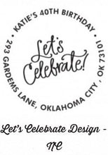 Personalized Stamper-Let's Celebrate