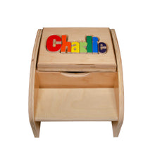Two Step Storage Name Puzzle Stool without Handles