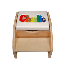 Two Step Storage Name Puzzle Stool without Handles