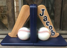Book Ends-Baseball Bat and Ball
