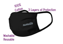 Face Masks - One Size Adult Black Mask with Detail