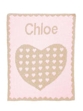  METALLIC HEART ON HEART STROLLER BLANKET