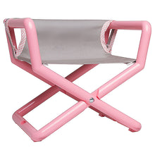 Junior Director Chairs  Grey with Pink Trim