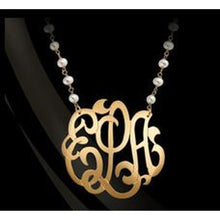 Necklace-Monogram with Pearl Chain