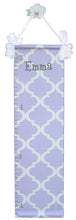 Growth Chart-Lavender Trellis with Flower Hook