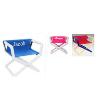 Junior Director Chairs  Grey with Pink Trim