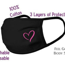 Face Masks - One Size Adult Black Mask with Detail