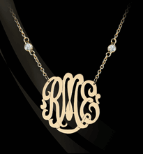 Necklace-Monogram on CZ Chain