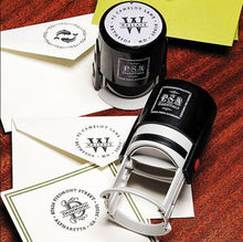 Personalized Rectangle Stamper- Flower Design