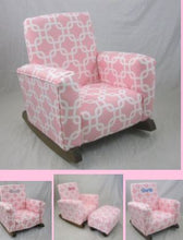 Upholstered Rocker Pink Jamestown
